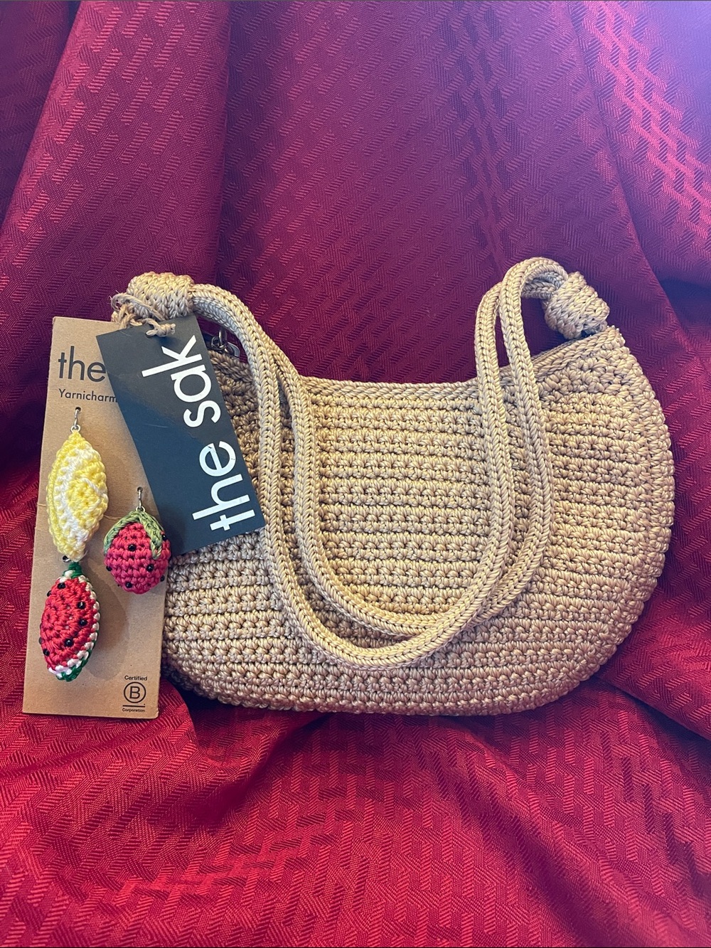 The Sak - “Josie” Crochet Hand Bag with Double Straps